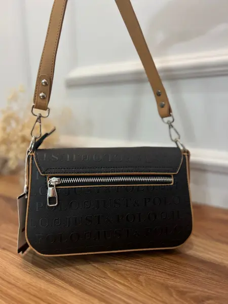 Just Polo Marka Çapraz Çanta Siyah-taba Lacoste Düz
