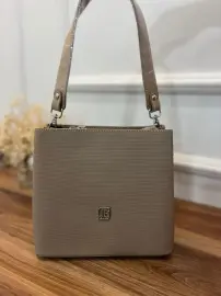 Just Polo Marka Kol Çantası vizon Lacoste Üç Bölme