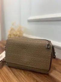 Golden Polo Marka Çapraz Çanta vizon Yazılı Desen